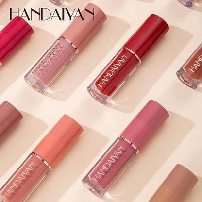 Handaiyan 12-Color Matte Liquid Lipstick Set – Long-Lasting & Waterproof