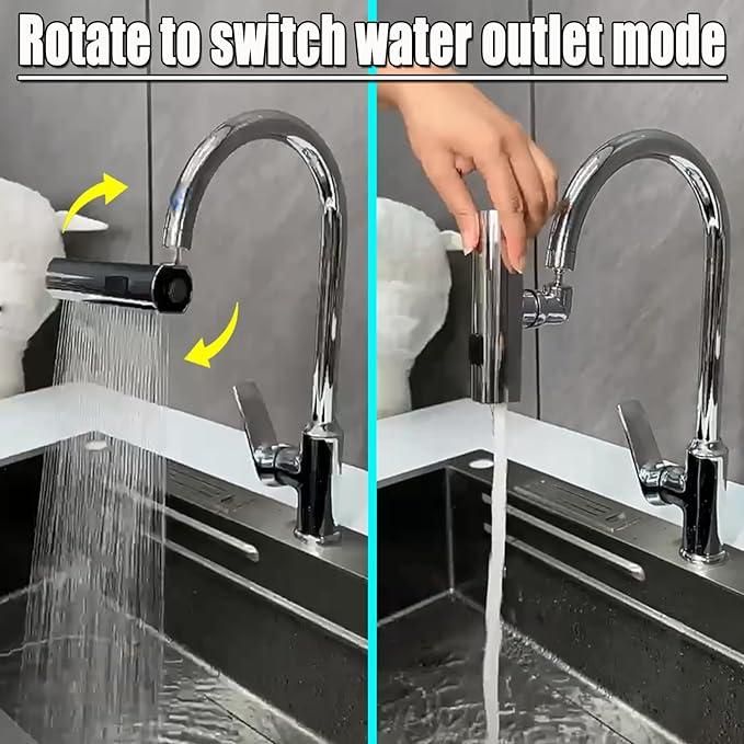 3-in-1 360° Waterfall Kitchen Faucet | Touch Faucet & Sink Extender
